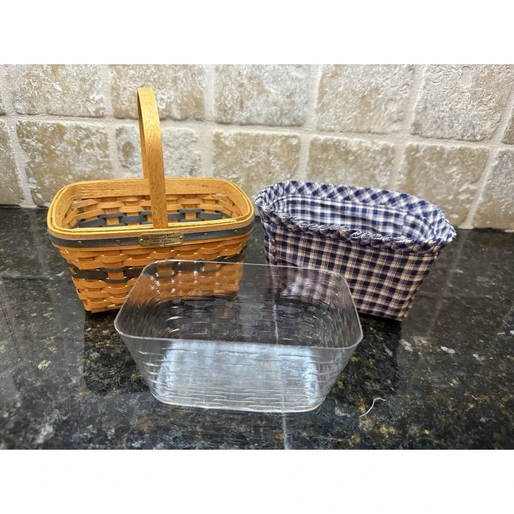 NEW 1996 Longaberger Market Basket J.W.‎ Collection Miniature Collectors Club